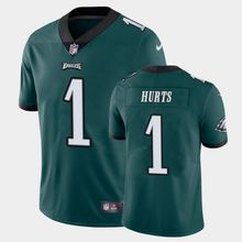 Mens Philadelphia Eagles #1 Jalen Hurts Green Vapor Limited NFL Jersey->youth mlb jersey->Youth Jersey